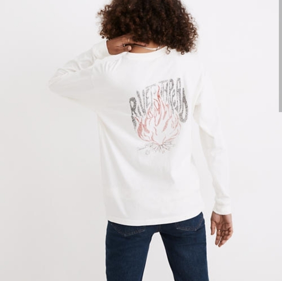 Madewell Rivet & Thread Campout Long-Sleeve Tee cream XL NB932 - Picture 2 of 16